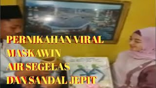 MASKAWIN SEGELAS AIR PUTIH DAN SANDAL JEPIT