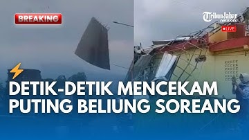 LIVE: Puting Beliung Soreang Bandung | Pasar Porak-Poranda, Atap Rumah Beterbangan!