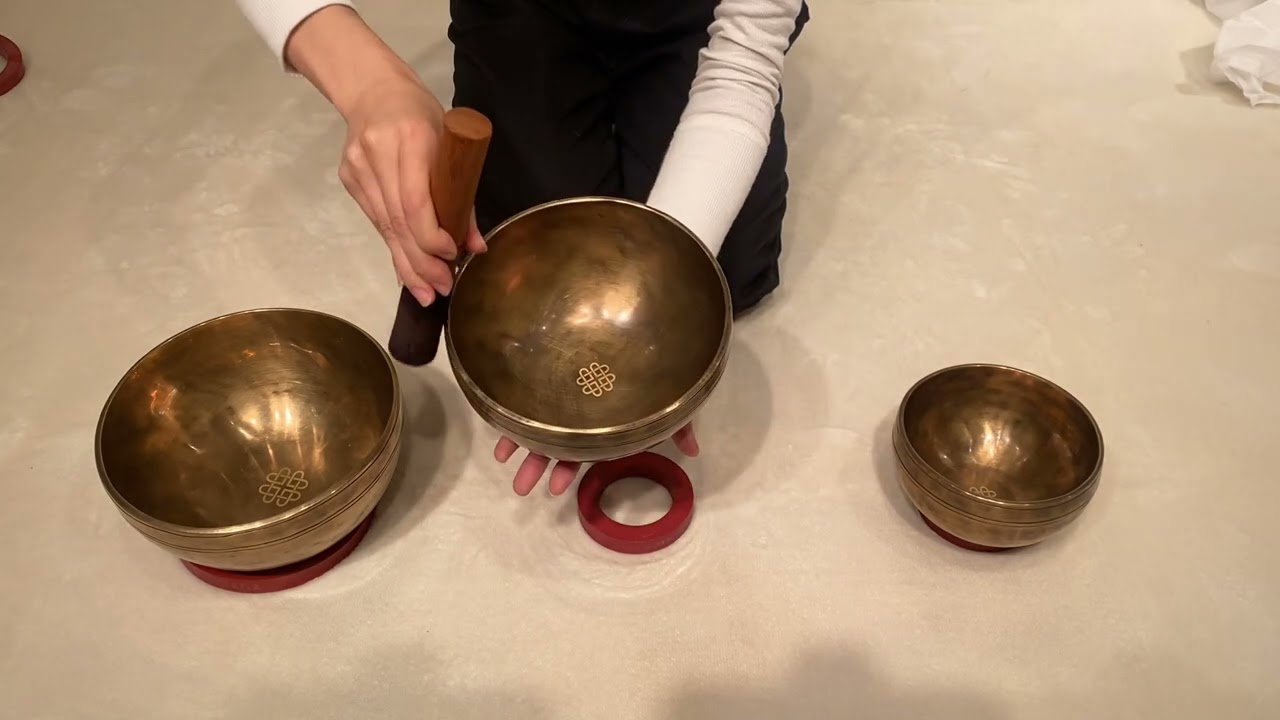 新・鍛造スペシャル・シンギングボウル3点セット（小・小中・中）『水