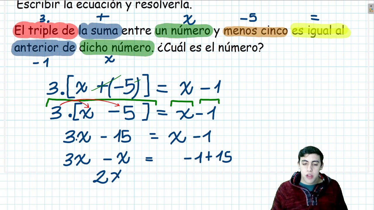 Numeros enteros, ecuaciones, lenguaje coloquial - YouTube