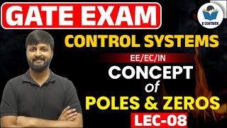 Lec 08 (New)Concept of Poles & Zeros || Control Systems || SK Patidar Sir || GATE-2023/24
