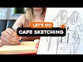 Drawing strangers at a cafe  sketchbook date