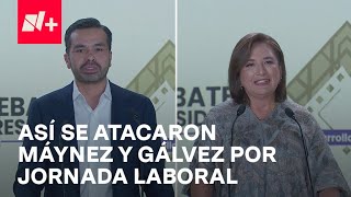 Máynez y Gálvez discuten sobre jornada laboral