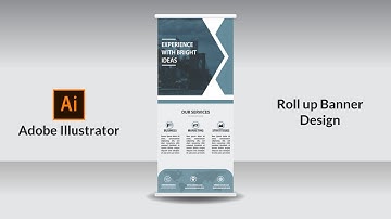 Roll up/Pop Up Banner Design Tutorial in Adobe Illustrator | পপ আপ ব্যানার ডিজাইন