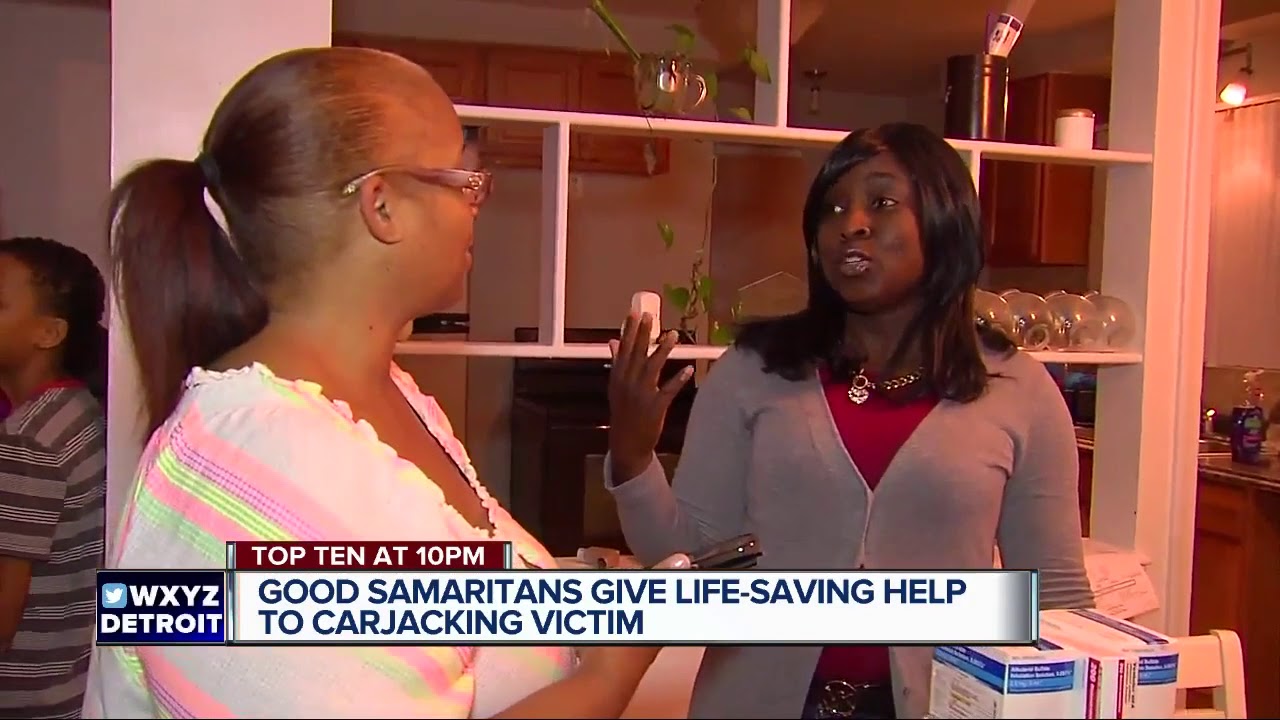 Good Samaritans give life saving help to carjacking victim - YouTube