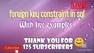 foreign key in SQL👆//what is foreign key constraint and what is referential integrity constraint