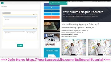 Builderall Tutorial 55 - Blogs: Editing the footer | create passive income with Builderall
