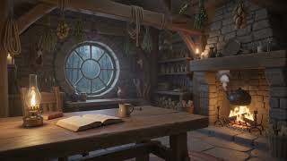 Storybook Cottage Ambience — 3 Hours of Rain & Warm Firelight