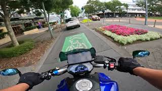 Drive through Hamilton, New Zealand #yamaha #mt07 #akrapovic