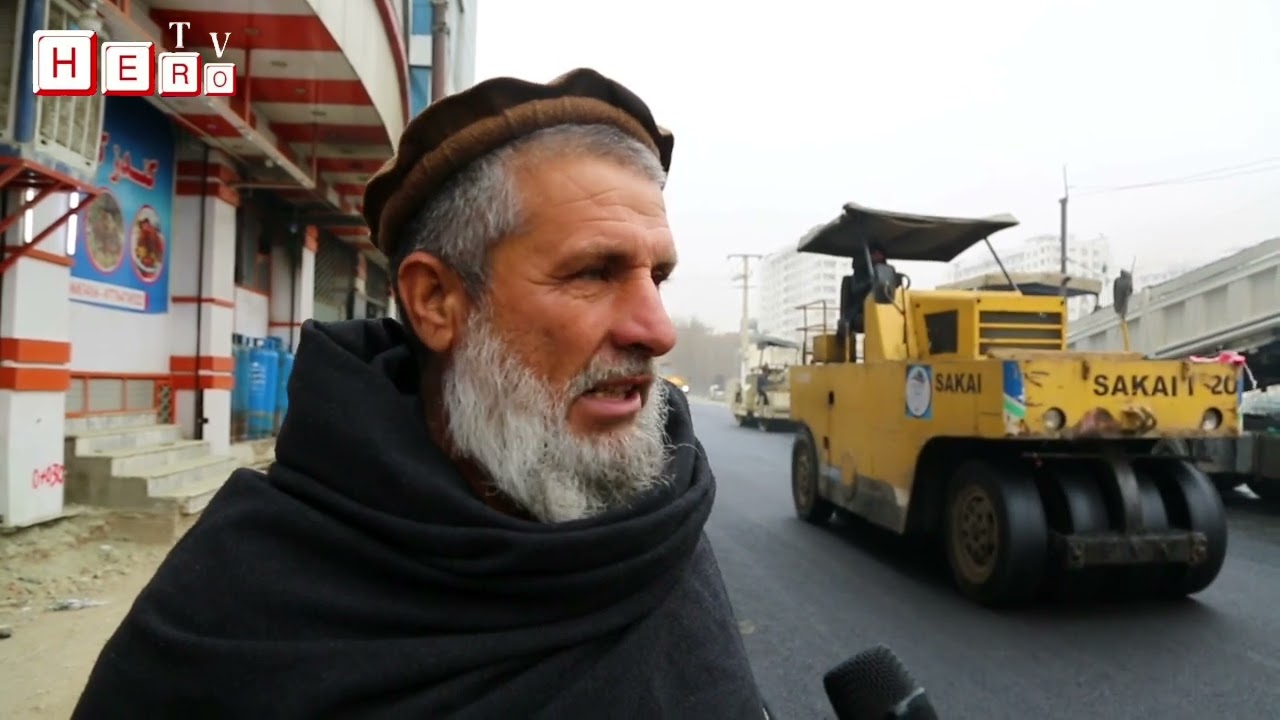 The first layer of asphalt paving works from the Fifth District 