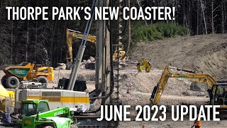 EXCLUSIVE Project Exodus Construction Update Thorpe Park New for 2024 MACK Hyper Coaster