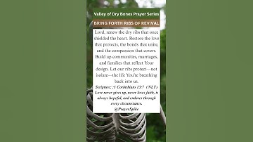 Thumbnail of Bring Forth Ribs of Revival in Us : Speak To These Dry Bones Prayers #ezekiel37:3