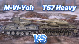 НА ЗАБИВ#59 | Американские БАРАБАНЩИКИ | M-VI-Yoh против T57 Heavy | WoT Blitz | Zlobina Liza