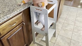 Avenlur Date 4-in-1 Kitchen Tower Toddler Step Stool Review & Assembly | With Chalkboard