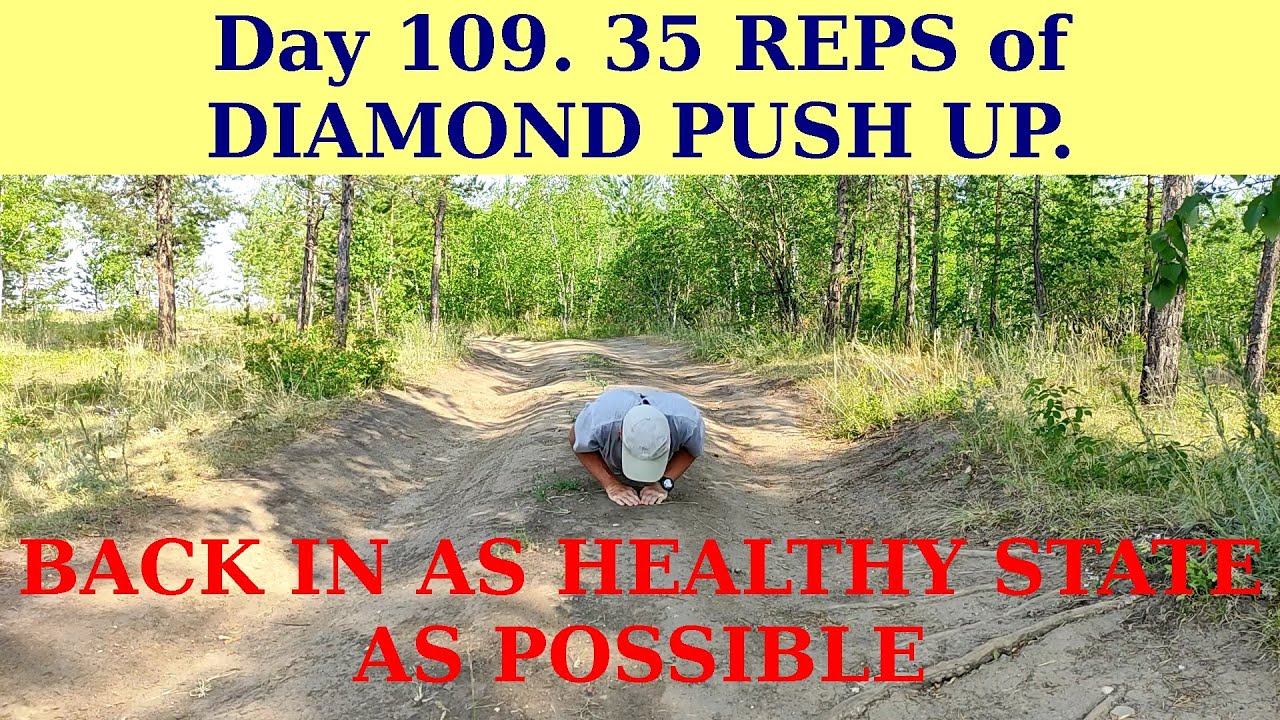 Day 109. 35 REPS of DIAMOND PUSH UP. BACK IN AS HEALTHY STATE AS POSSIBLE.