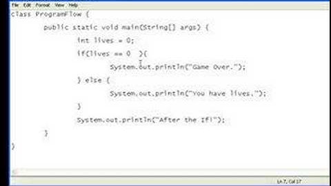 Java Video Tutorial 4: If Statements