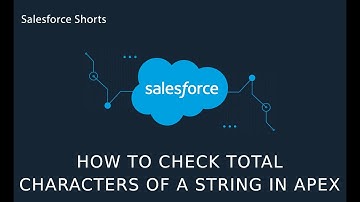 How to check the total Characters of a String Apex Code | Salesforce