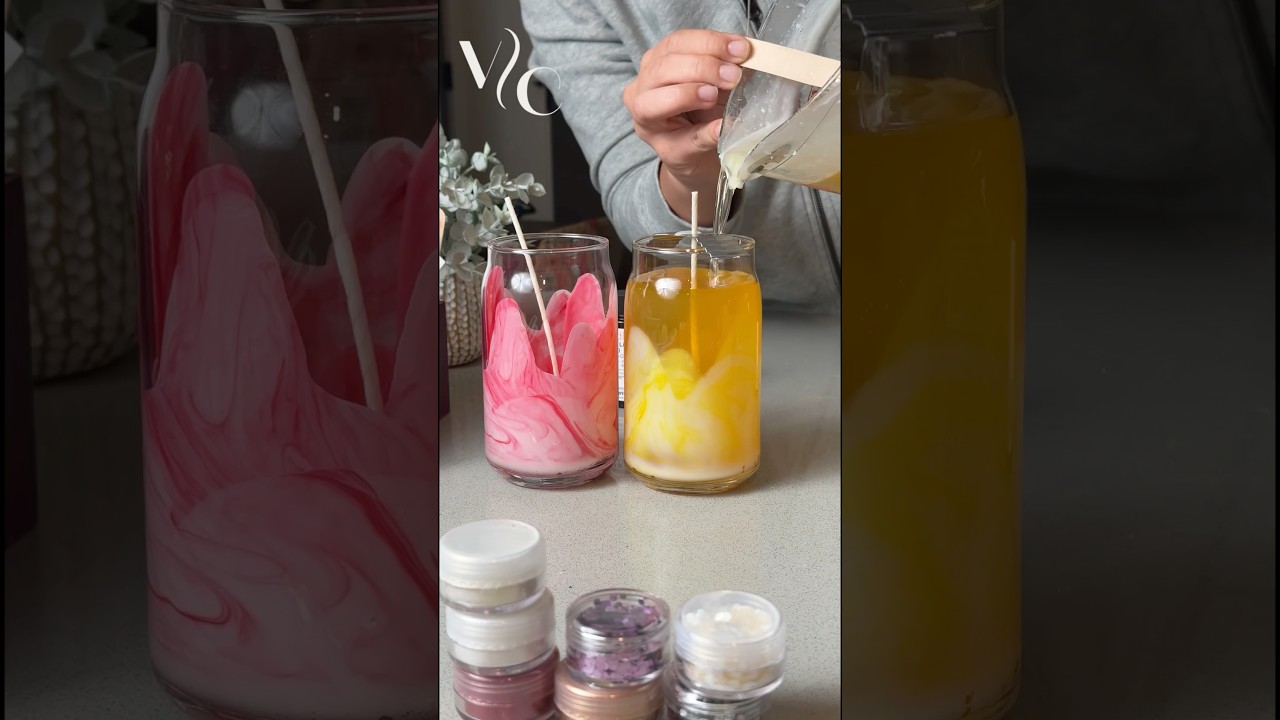 Lychee or Coconut Lime? Beautiful Candle DIY 😻 