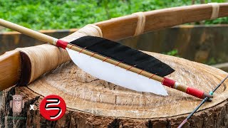how to make the bamboo arrow | making bow # 055