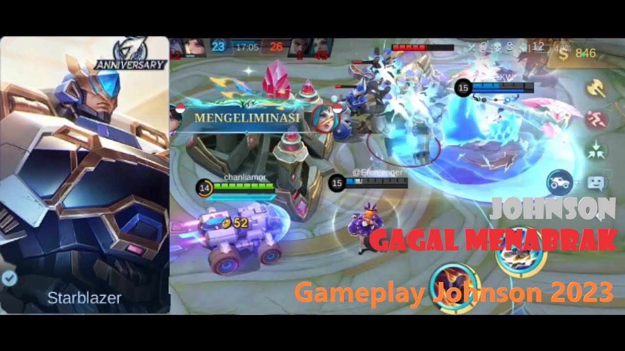 Gameplay Johnson 2023 | Johnson vs Tigreal | Johnson Kalah Total | Build Top 1 Global Johnson MLBB