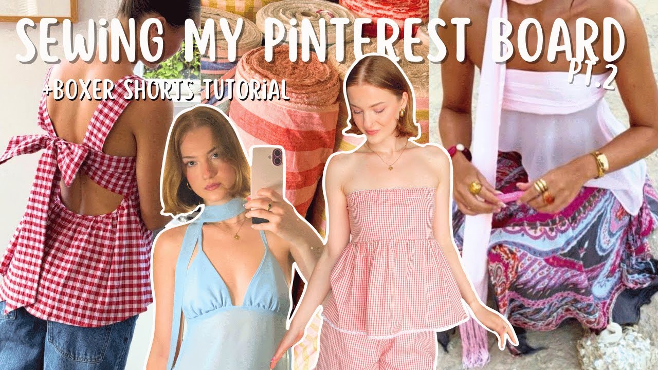 SEWING MY DREAM PINTEREST WARDROBE FOR SUMMER (before it's over) pt.2 🌸