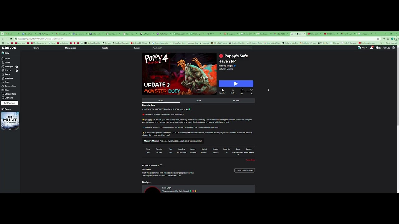 🔴 Poppy's Safe Haven RP Roblox Google Chrome 2025 03 05 19 30 17 - YouTube
