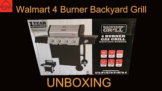 Walmart 4 Burner Backyard Grill Unboxing