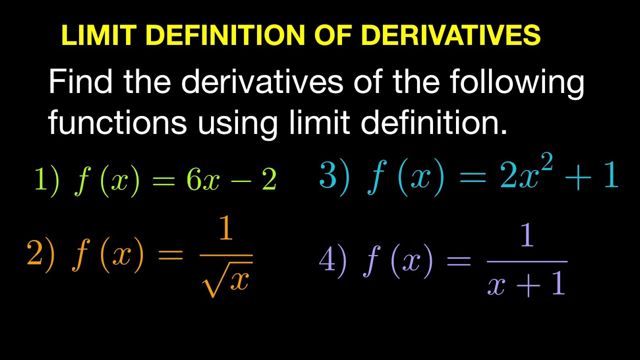 Limits Definition Of Derivatives Tagalog Filipino Math YouTube