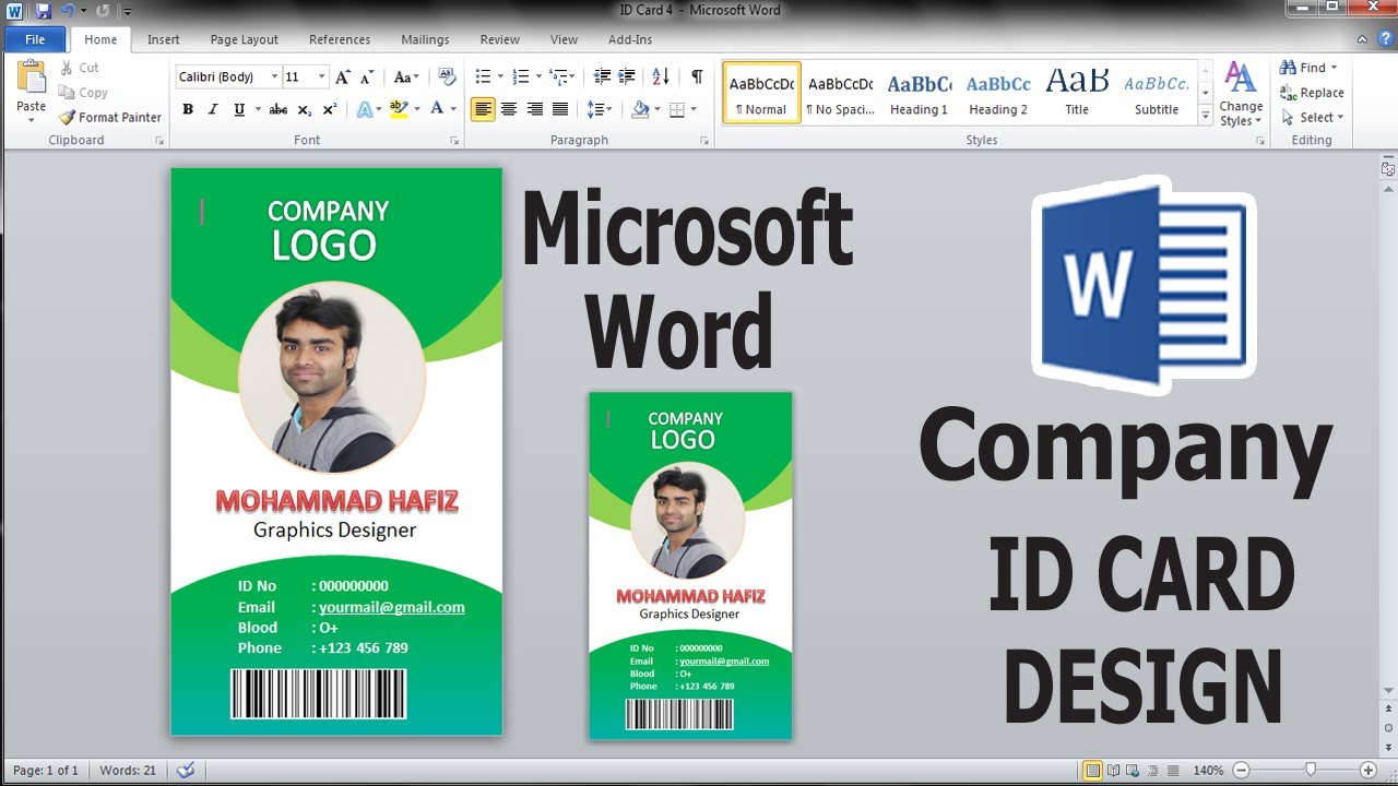 how to create id cards in microsoft word