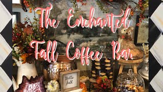 Coffee Bar for Fall Decorating 2024 #decoratewithme #fallvibes #farmhouse #coffeebar #whimsicaldecor