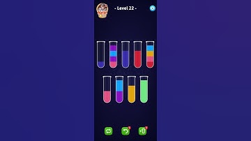 level 22 color sort gameplay