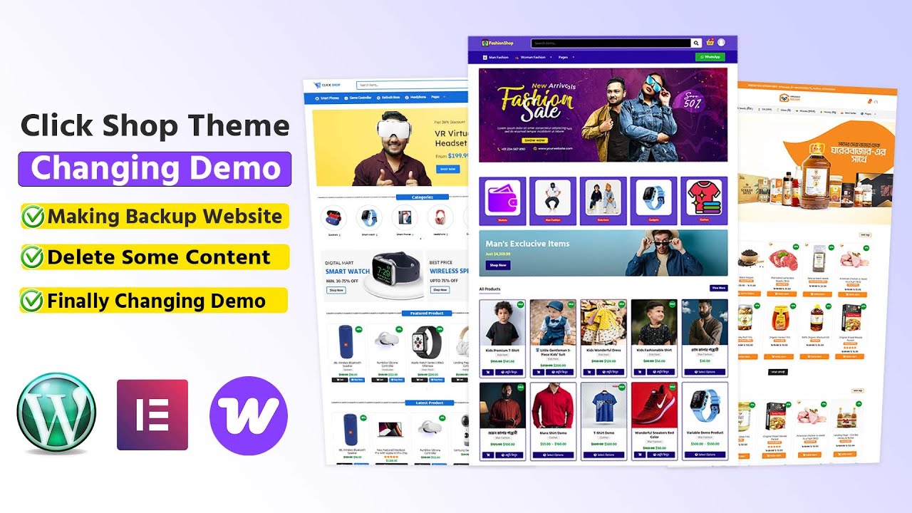 9# How to Change Click Shop Theme Demos, Switch one demo to another ...