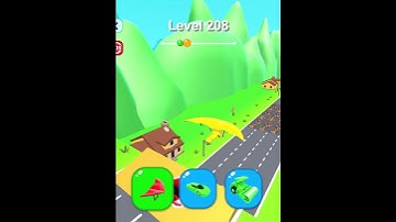 Level 208 Shape shifting game very cool and gnarly hyper casual game.#shapeshifting #shorts #games