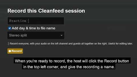 Cleanfeed Remote Audio Recording