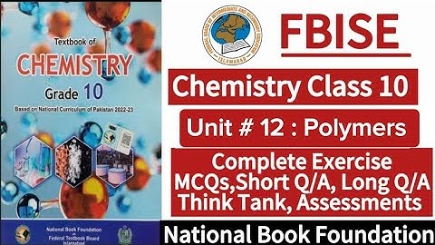 Class 10 Chemistry Unit 12| Polymers | Exercise | New Syllabus 2025|LearnOnlineWithAnum