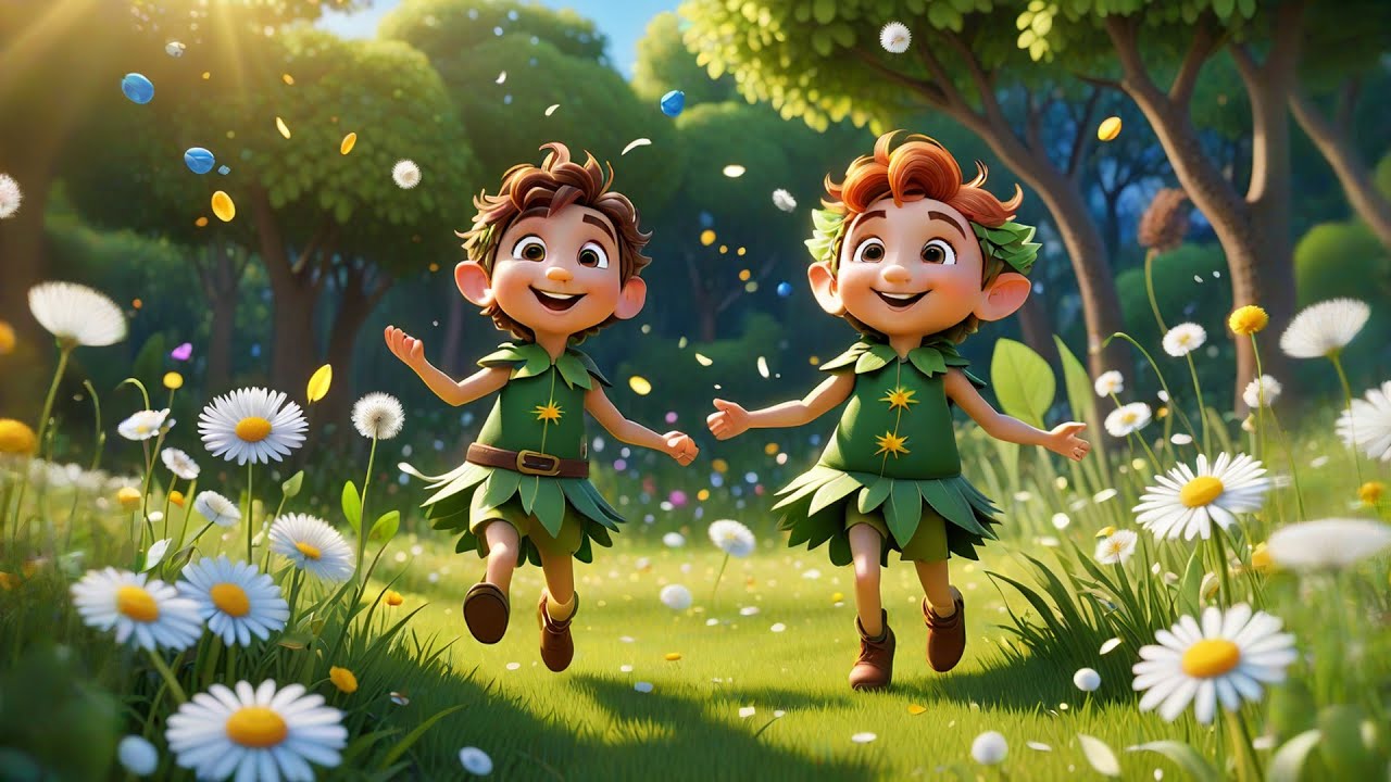 Three Dandelion Elves Blow the Wind | Magical Nature Song for Kids | Whimsical Rhymes and Learning