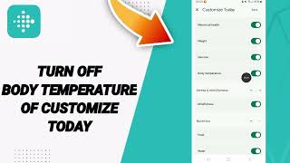 How To Turn Off Body Temperature Of Customize Today On Fitbit App 2025 screenshot 4