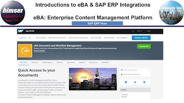 SYNERGIZE 2021 (Day 2): Introductions to SAP ERP with eBA Enterprise Content Management Platform