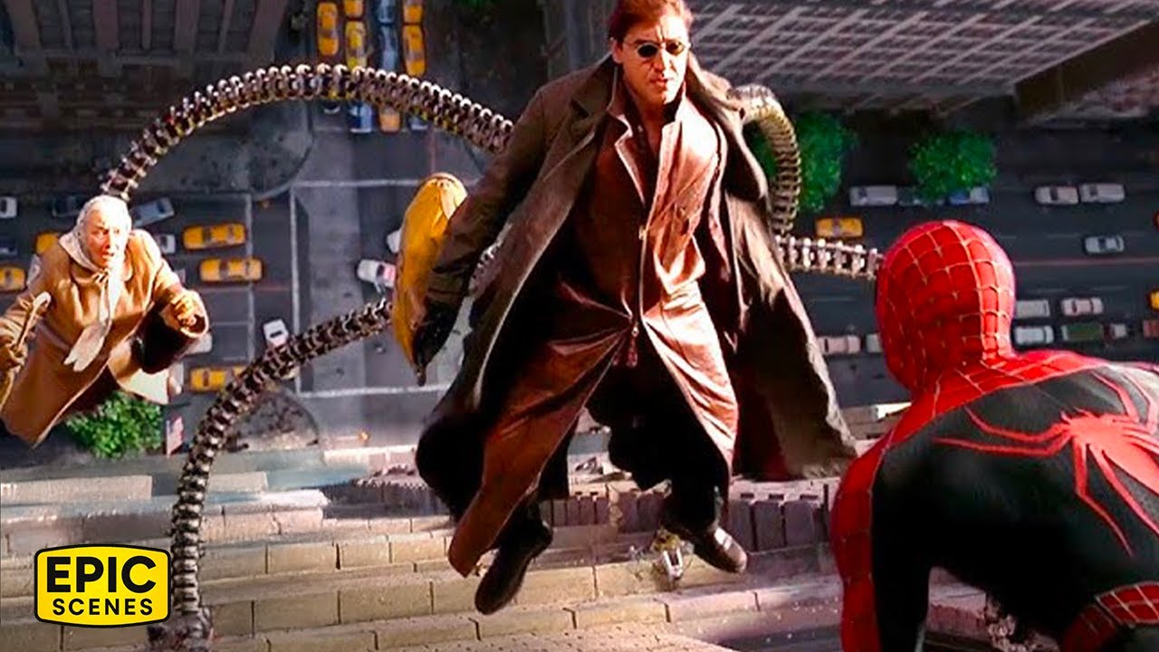 Spider Man 2 Rent Spider Man Clashes With Doc Ock In The Bank - Spider Man 2 - YouTube