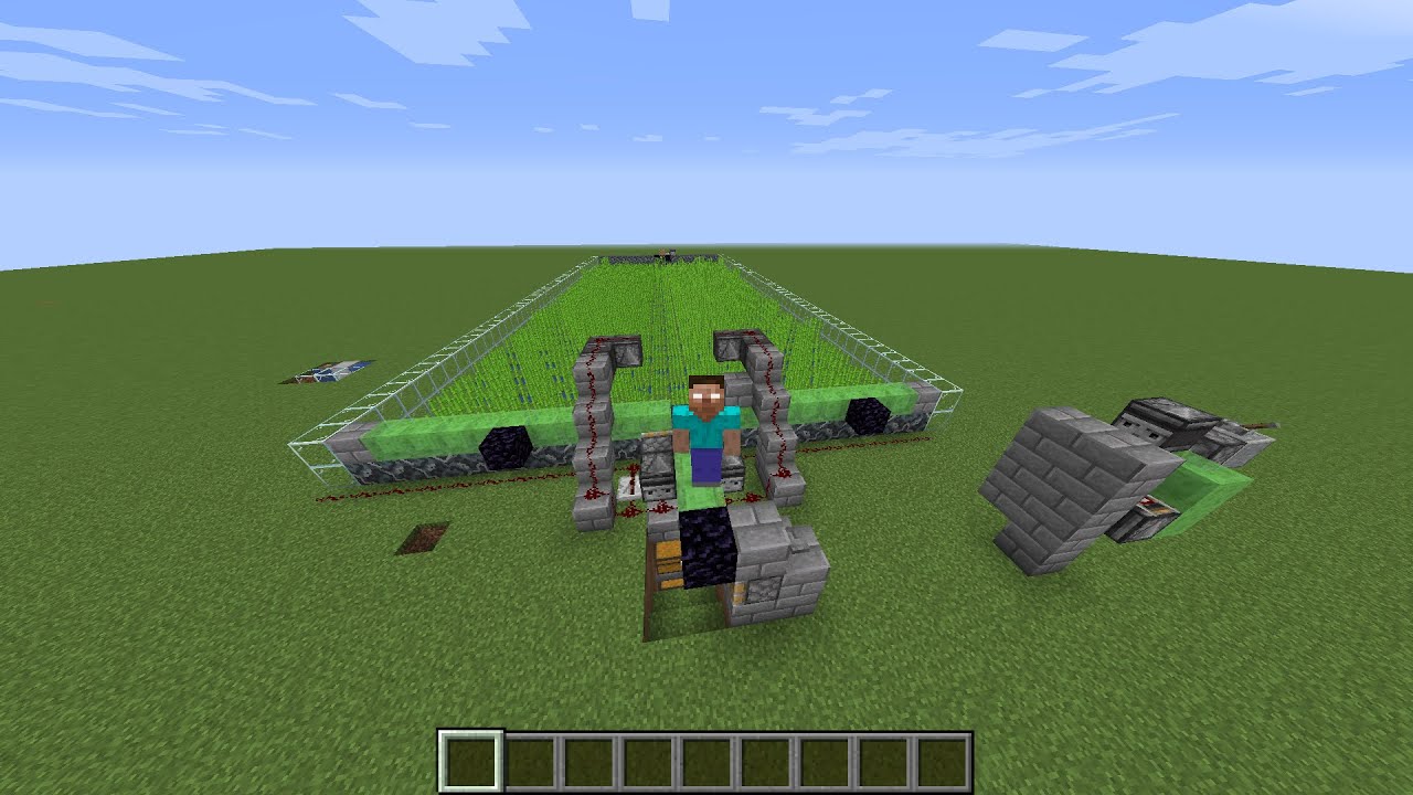 Auto sugar cane farm + bonus rail duplicator & iron farm! | Mortal Minecraft Builds #1