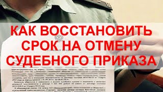 ПРОПУЩЕН СРОК НА ОТМЕНУ СУДЕБНОГО ПРИКАЗА. Как восстановить срок?