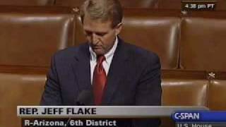 Rep. Jeff Flake Floor Speech on Earmark Reform