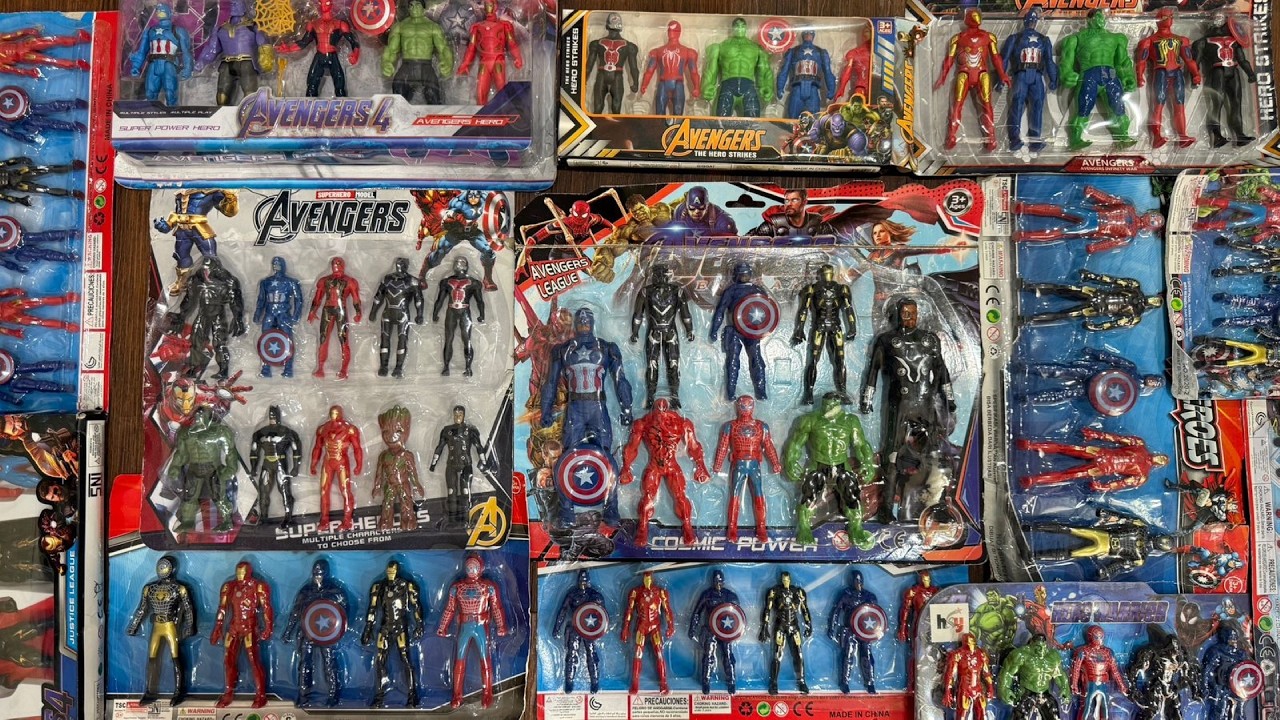 Unboxing and Asmr Avengers Toys from a Mystery Cardboard Box!