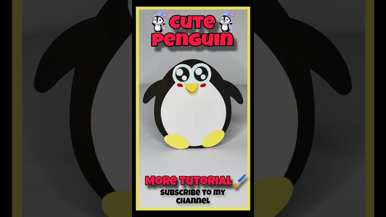 How to make paper penguin || Easy craft design😍