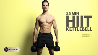35 min SWEAT Kettlebell HIIT | Full Body | Explosive + Strength