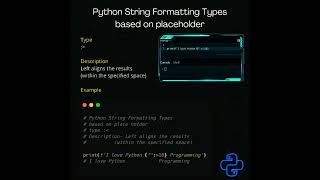 string formatting types based on placeholder | python tutorial | exp 1 #shorts #python #programming