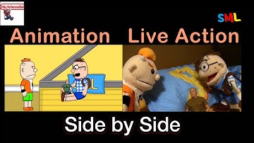 SML Movie: Taken To Court Live Action + Animation Side by Side!