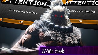 Akuma RUINS 28-Win Streak (He RAGED🤣)