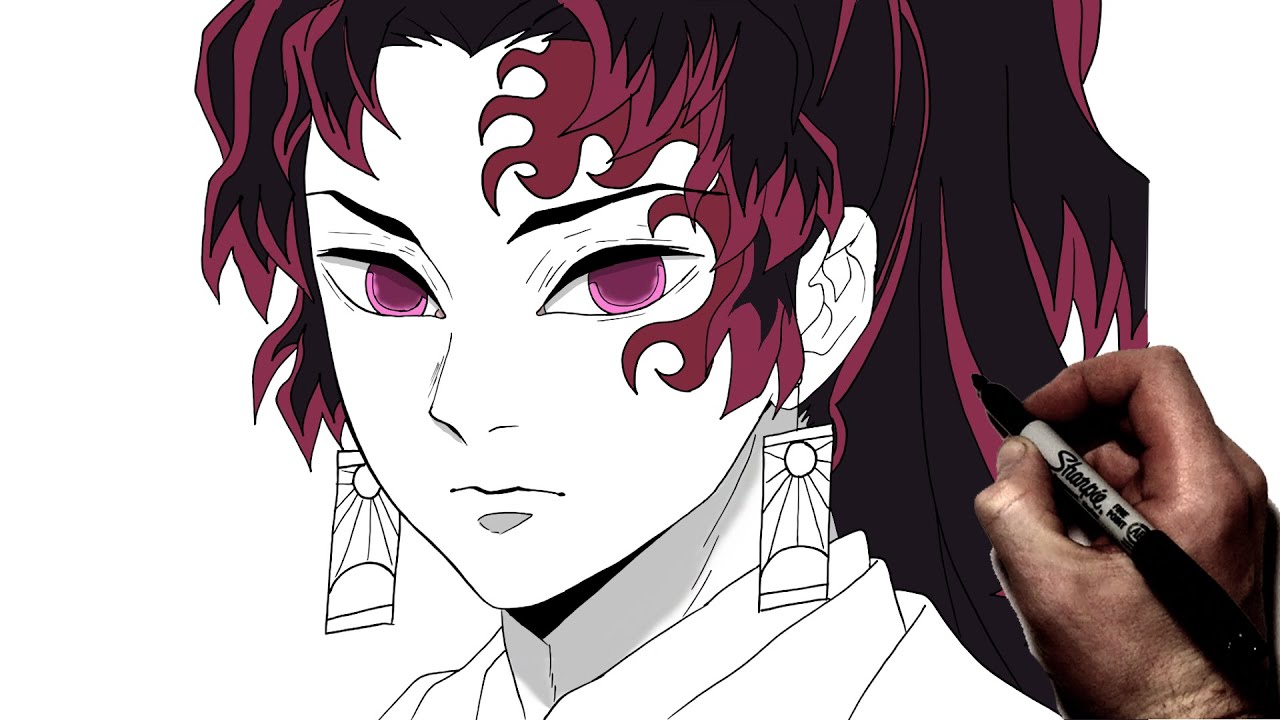 how to draw Yoriichi Tsugikuni  Demon slayer [Kimetsu no Yaiba] 