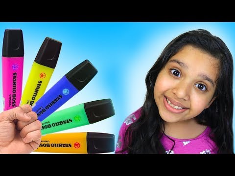 preschool toddler learn color شفا والأقلام السحرية